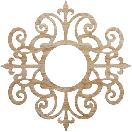 Ekena Millwork Dijon Wood Fretwork Pierced Ceiling Medallion, Red Oak, 30"OD x 9 3/4"ID x 1/4"T CMWP30X30X0250DIRO